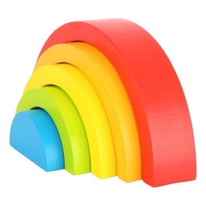 Image of Legler - Small Foot Rainbow Building Blocks Wooden Puzzle Kid's Toy (Multi-colour)