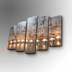 Image of 5PUC-138 Multicolor Decorative Canvas Painting (5 Pieces)