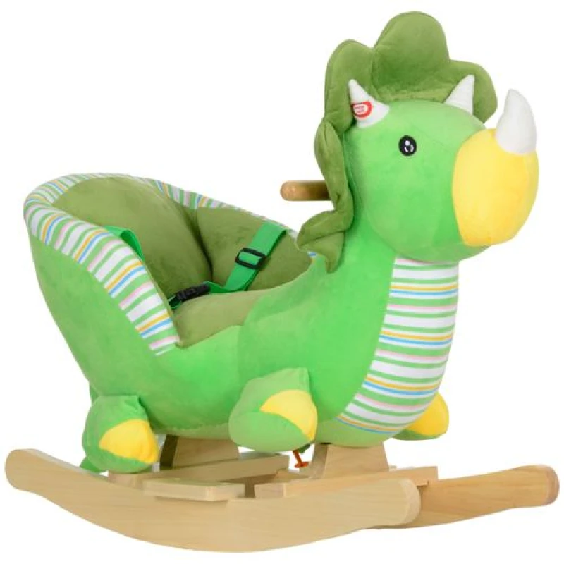 Image of AIYAPLAY Rocking Horse Dinosaur Design Baby Rocker with Animal Sound - Green TJ Hughes 5061025075423