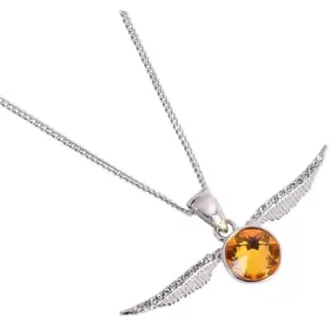 Image of Harry Potter Jewelled Golden Snitch Necklace (One Size) (Silver)