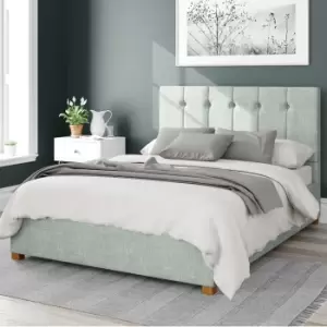 Image of Hepburn Pure Pastel Cotton Ottoman Bed Frame Duck Egg (Blue)