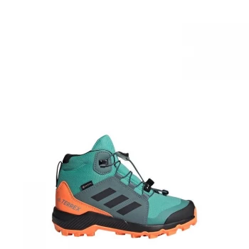Image of adidas Terrex Mid GORE-TEX Hiking Shoes Kids - Acid Mint / Core Black / Screa