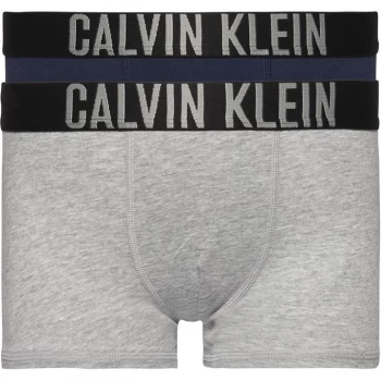 Image of Calvin Klein 2 Pack Trunks - Grey/Blue 025