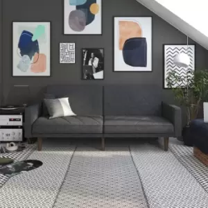 Image of Paxson 2 Seater Sofa Bed Clic Clac Mid Century Modern Light Grey Linen By Dorel