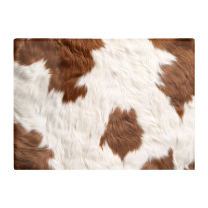Image of Warren Reed Designer Brown And White Cow Hide Print Chopping Board