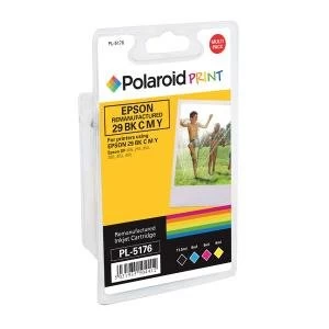 Image of Polaroid Epson 29 Remanufactured Inkjet Cartridge KCMY Pack of 4