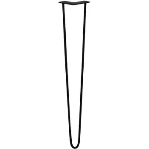 Image of 4 x Hairpin Leg - 28 - Black - 2 Prong - 10m - Black