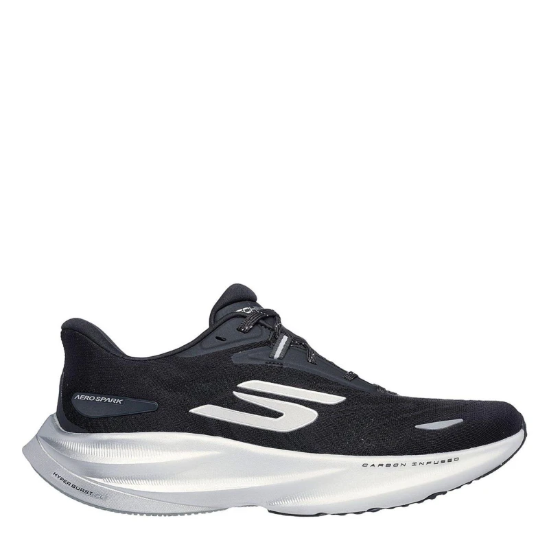 Image of Skechers AERO Spark Running Trainers Mens Black/White male 9 (43)