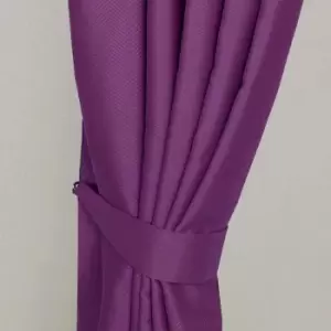 Image of Homecapes Aubergine Herringbone Chevron Curtain Tie Back Pair