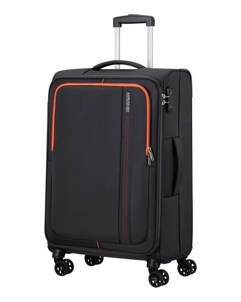 Image of American Tourister Sea Seeker VZDVI Spinner Medium Soft Charcoal Grey Suitcase