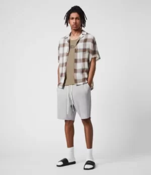 Image of AllSaints Mens Helix Sweat Shorts, Heath Grey, Size: S