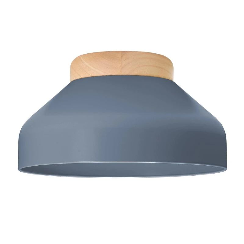 Image of Happy Homewares Contemporary Scandinavian Designed Semi Flush Ceiling Light Fitting in Charcoal Charcoal Unisex