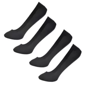 Image of Foxbury Womens/Ladies Laser Cut Footsies (4 Pairs) (UK 4-7) (Black)