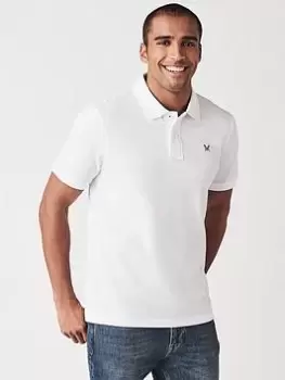 Image of Crew Clothing Classic Pique Polo - White Size M Men