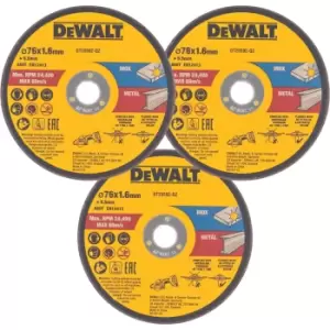 Image of DEWALT Abrasive Cutting Discs for DCS438 75mm Pack of 3
