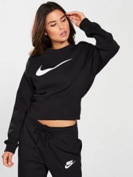 Image of Nike Sporstwear Swoosh Crew Sweat Black Size XL Women