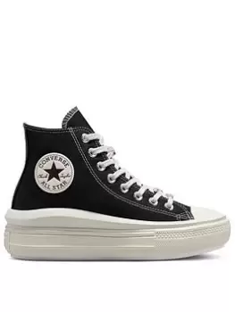 Image of Converse Chuck Taylor All Star Move- Hi, Black, Size 6, Women