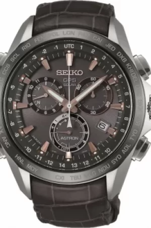 Image of Mens Seiko Astron GPS Titanium Chronograph Solar Powered Watch SSE023J1