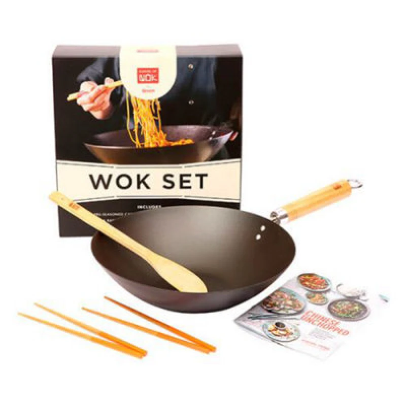 Image of School Of Wok Pre-Seasoned Wok Set