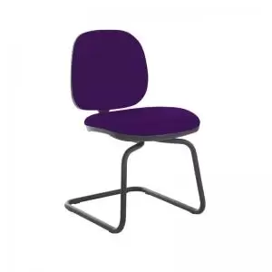 Image of Jota fabric visitors chair with no arms - Tarot Purple