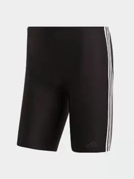 Image of adidas 3-stripes Swim Jammers, Black/White, Size 38, Men