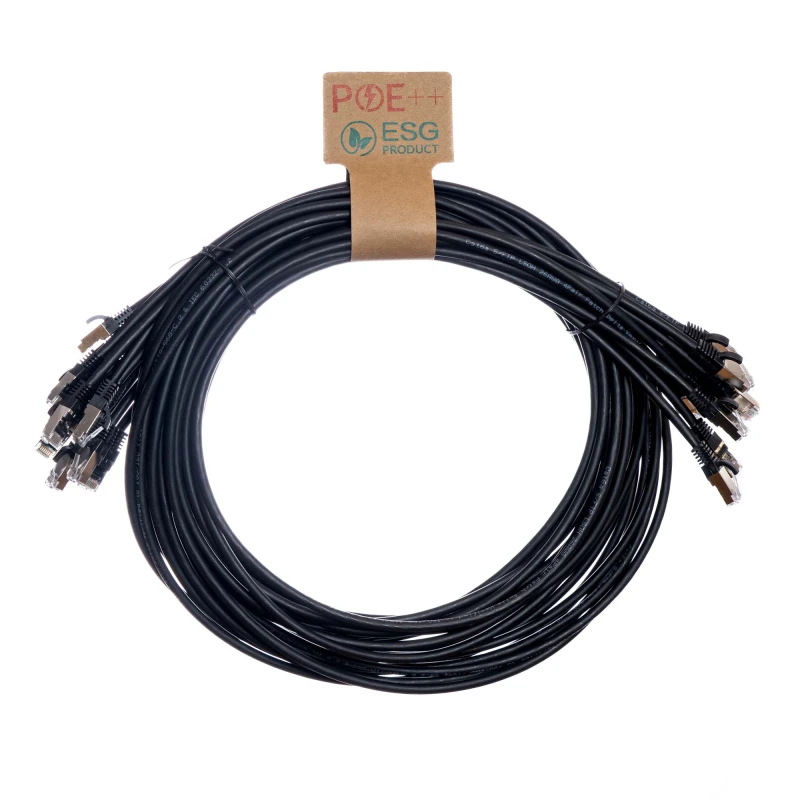 Image of Cablenet Cablenet 2m Cat6a RJ45 Black S/FTP LSOH 26AWG Snagless Booted Patch Lead (PK 10) 65-6020P