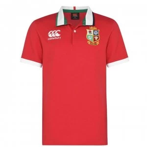 Image of Canterbury British and Irish Lions Short Sleeve Classic Shirt 2021 - TANGO RED