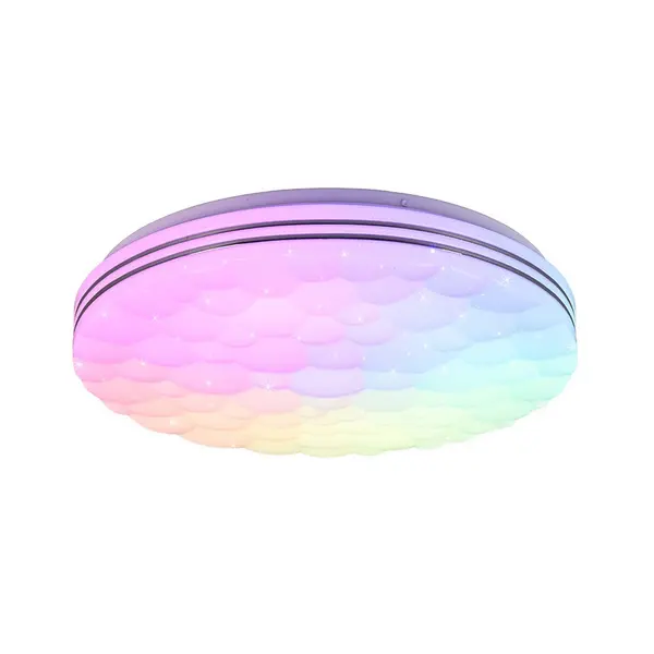 Image of Tiger Modern Flush Ceiling Light White Matt 2700-6000K Remote control