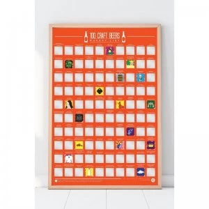 Image of 100 Craft Beers Bucket List Poster