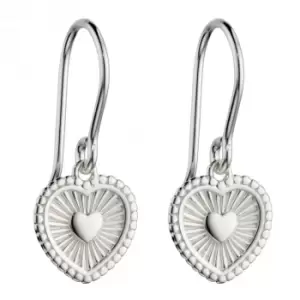 Image of Sunray Texture Heart Drop Earrings E6002