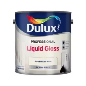 Image of Dulux Professional Pure Brilliant White Liquid Gloss Paint 1.25L
