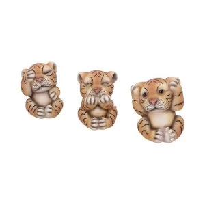 Image of Three Wise Tigers Figurines