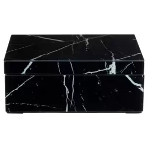 Image of Premier Housewares Renata Large Jewellery Box - Printed Glass