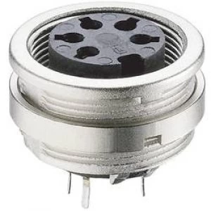 Image of DIN connector Socket vertical vertical Number of pins 3 Silver Lumberg KFR 30