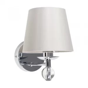 Image of Bryantt K9 Crystal Chrome Wall Light With GreyShade