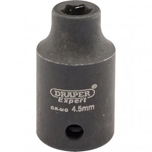 Image of Draper Expert 1/4" Drive Hi Torq Hexagon Impact Socket Metric 1/4" 4.5mm