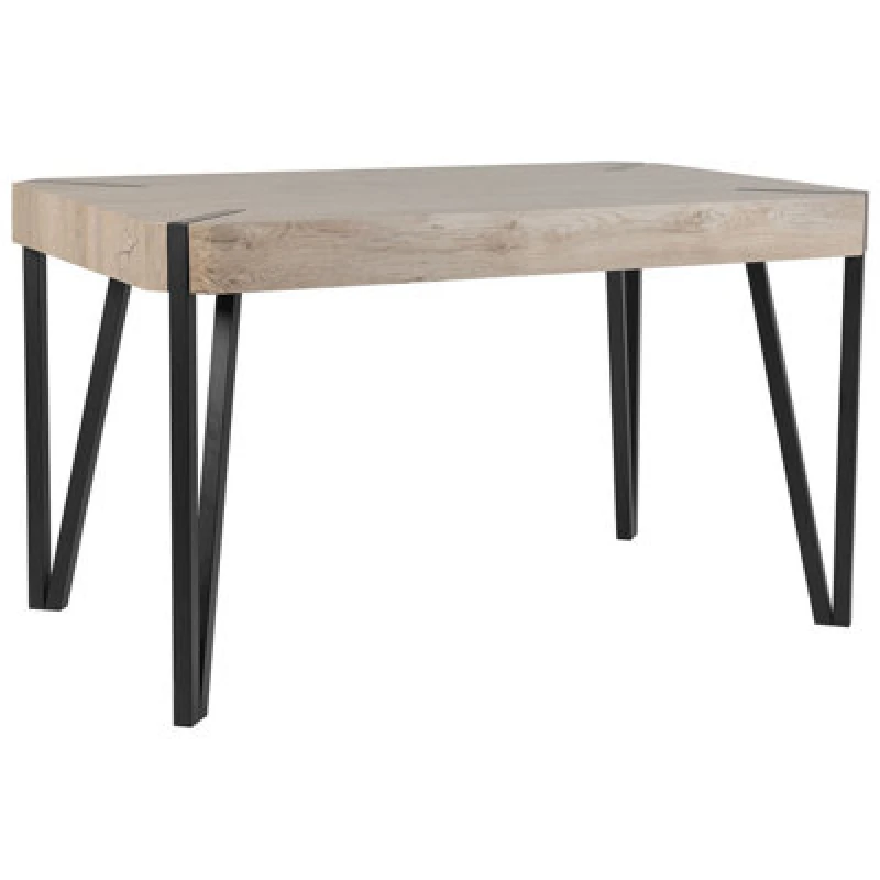 Image of Beliani Dining Table Cambell Taupe 130 Cm 80 Cm