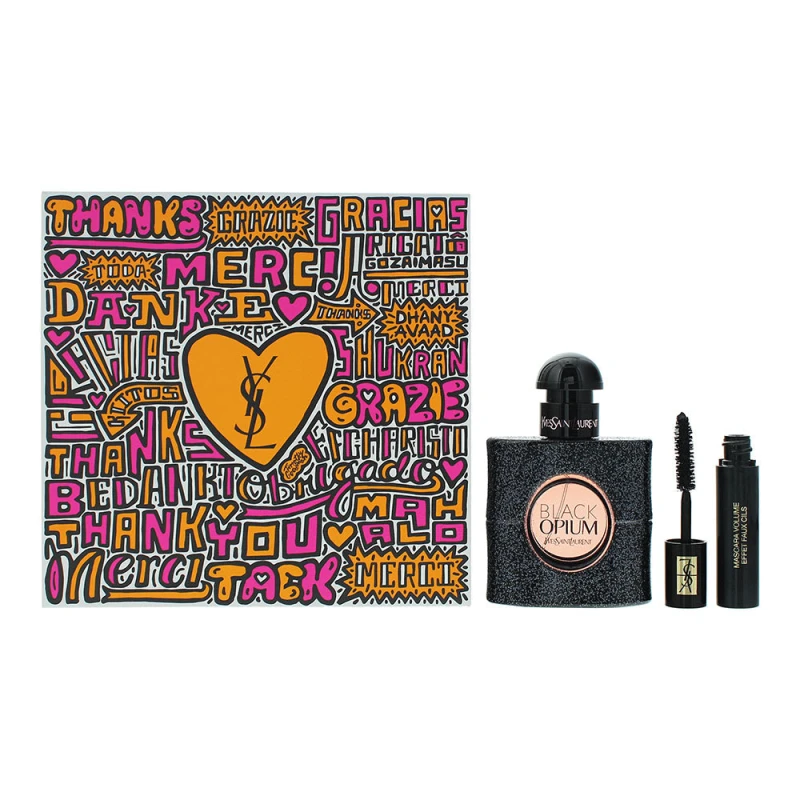 Image of Yves Saint Laurent Black Opium 2 Piece Gift Set: Eau de Parfum 30ml - Mascara 2m