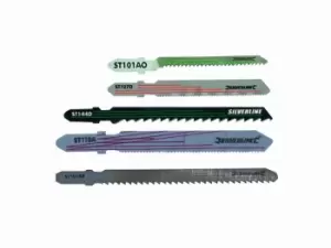 Image of Silverline 234060 Jigsaw Blade Set 10pce Wood/Metal