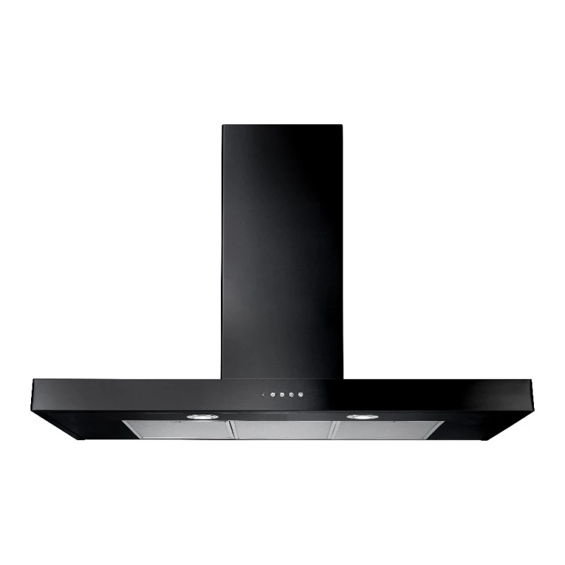 Image of Rangemaster UHDF110BL/ 110cm Flat Chimney Hood - BLACK UHDF110BL/