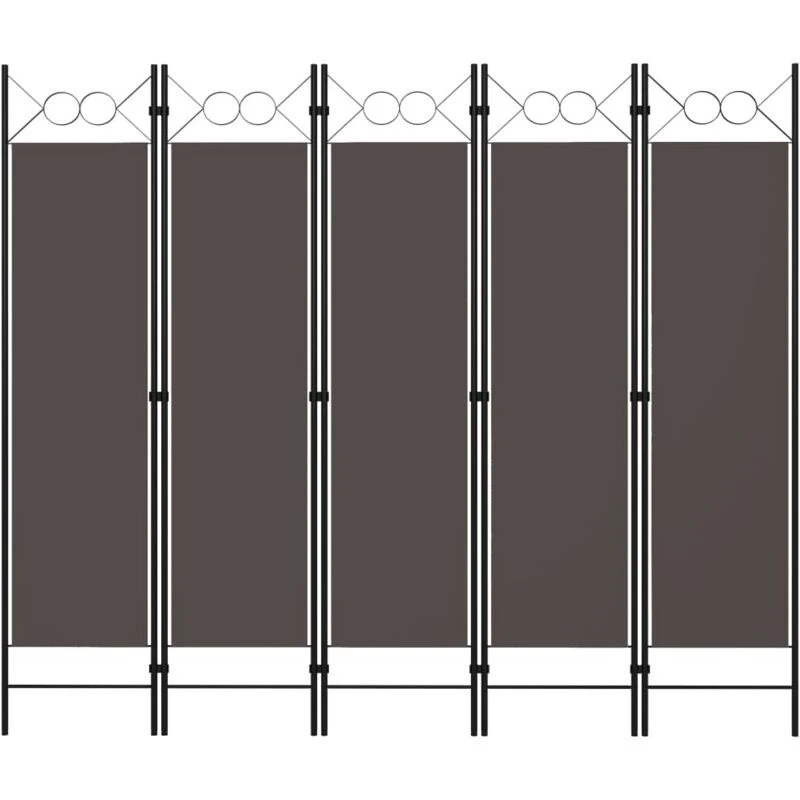 Image of VIDAXL 5-Panel Room Divider Anthracite 200x180cm vidaXL 8720286022559