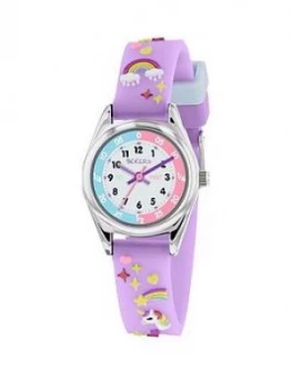 Image of Tikkers White Dial Unicorn Lilac Strap Kids Watch, One Colour