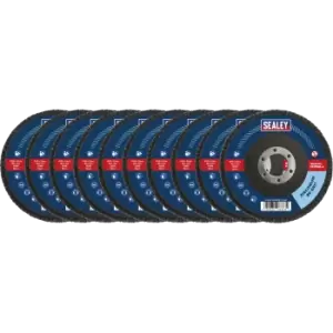 Image of Sealey Zirconium Abrasive Flap Disc 115mm 80g Pack of 10