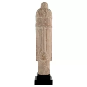 Image of Mango Wood White Brushed Finish Buddha Head
