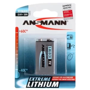 Image of Ansmann 1505-0000 Extreme Lithium 9V Block Battery