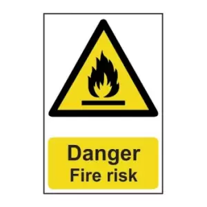 Image of Spectrum Industrial Danger Fire Risk - PVC (200 x 300mm)