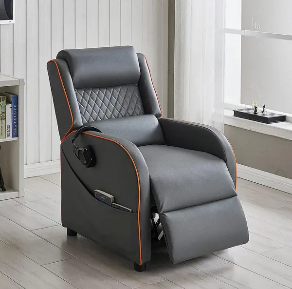 Image of Home Detail Nova Gaming Chair Manual Recliner Grey