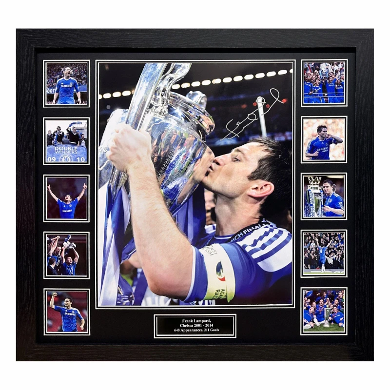 Image of AllStarSignings Ltd Frank Lampard signed and framed Chelsea photograph Blue unisex One Size