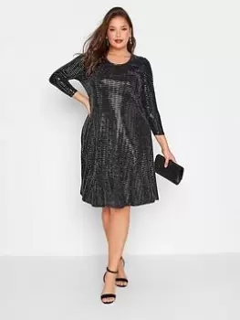 Image of Yours Party Swing Dress - Black, Size 20, Women
