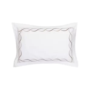 Image of Peacock Blue Hotel Vienne Oxford Pillowcase, Truffle
